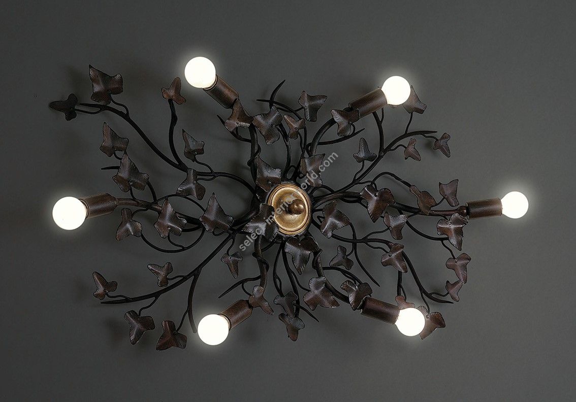 Officina Ciani / LED Ceiling Lights / Metal with Ivy Leaves HL1047PL-6 Edera