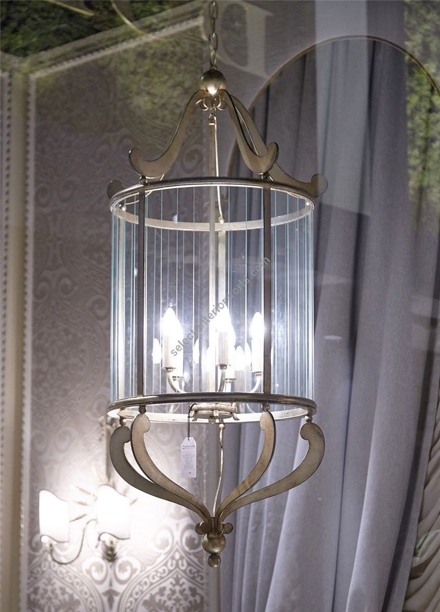 Officina Ciani / Lanterns / Iron with Glasses HL1084CH-5 Vetri tagliati