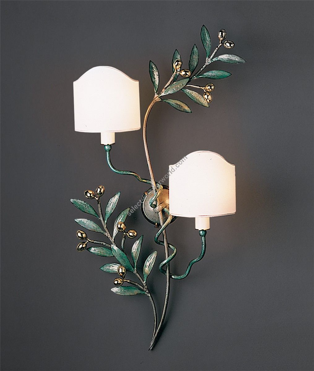 Officina Ciani / Wall Sconces / from Iron and Brass HL1095WA-2B Olivo