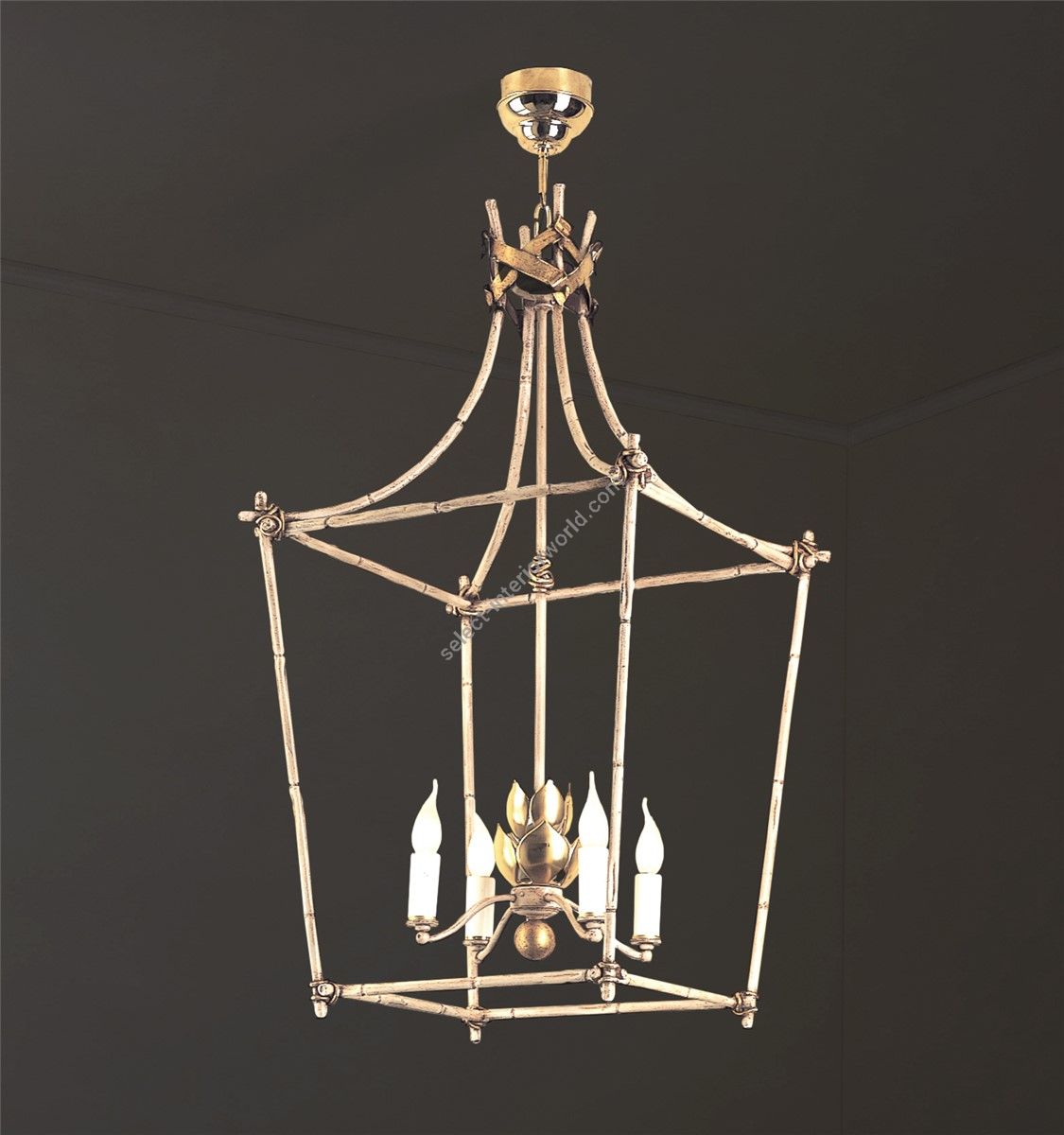 Officina Ciani / Lanterns / Iron with Bamboo Decor HL1101CH-4 Bamboo