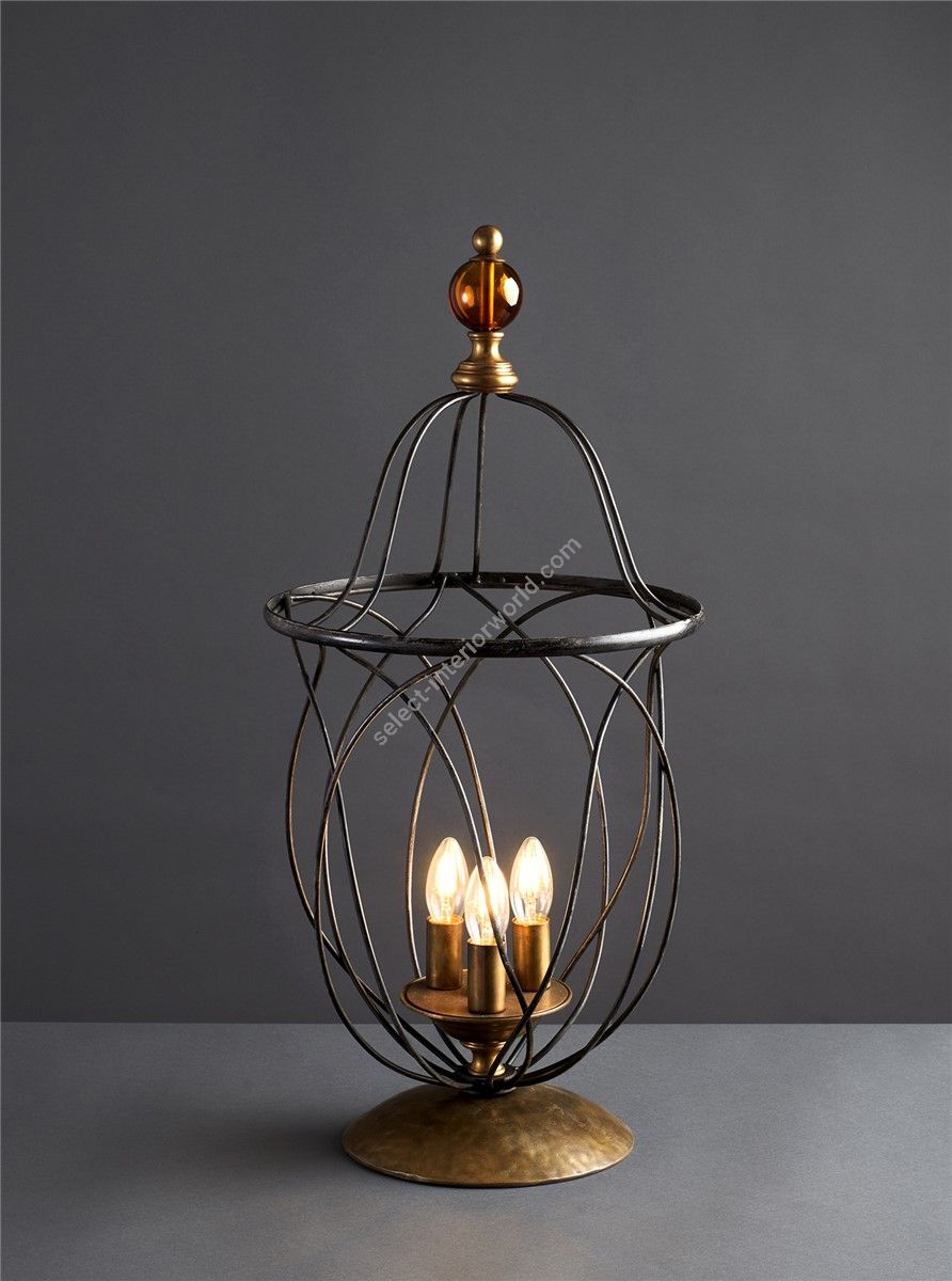 Officina Ciani / Table Lamps / Iron Rod HL1114TA-3 Palla ambra