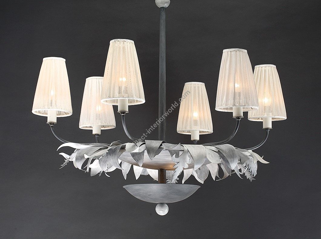 Officina Ciani / Chandeliers / Wrought Iron with Conical Shade HL1115CH-6