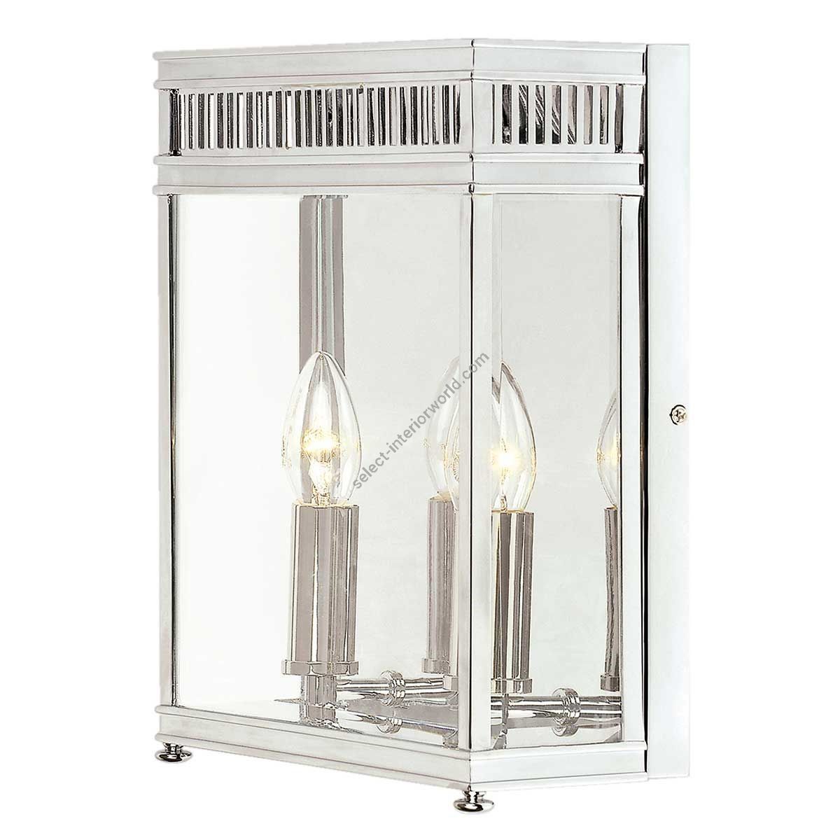 Elstead Lighting / Outdoor Wall Lights / Holborn Half Lantern Medium Polished Chrome