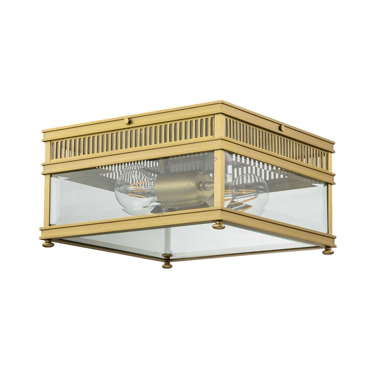 Elstead Lighting / Outdoor Ceiling Lights / Holborn Flush Brushed Brass