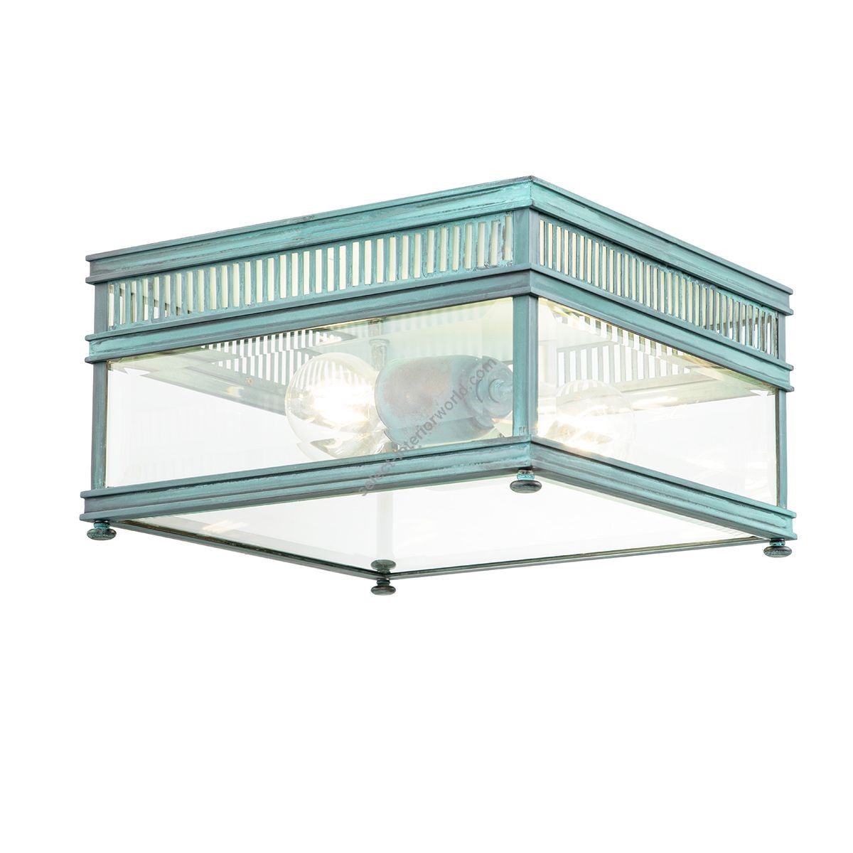 Elstead Lighting / Outdoor Ceiling Lights / Holborn Flush Verdigris