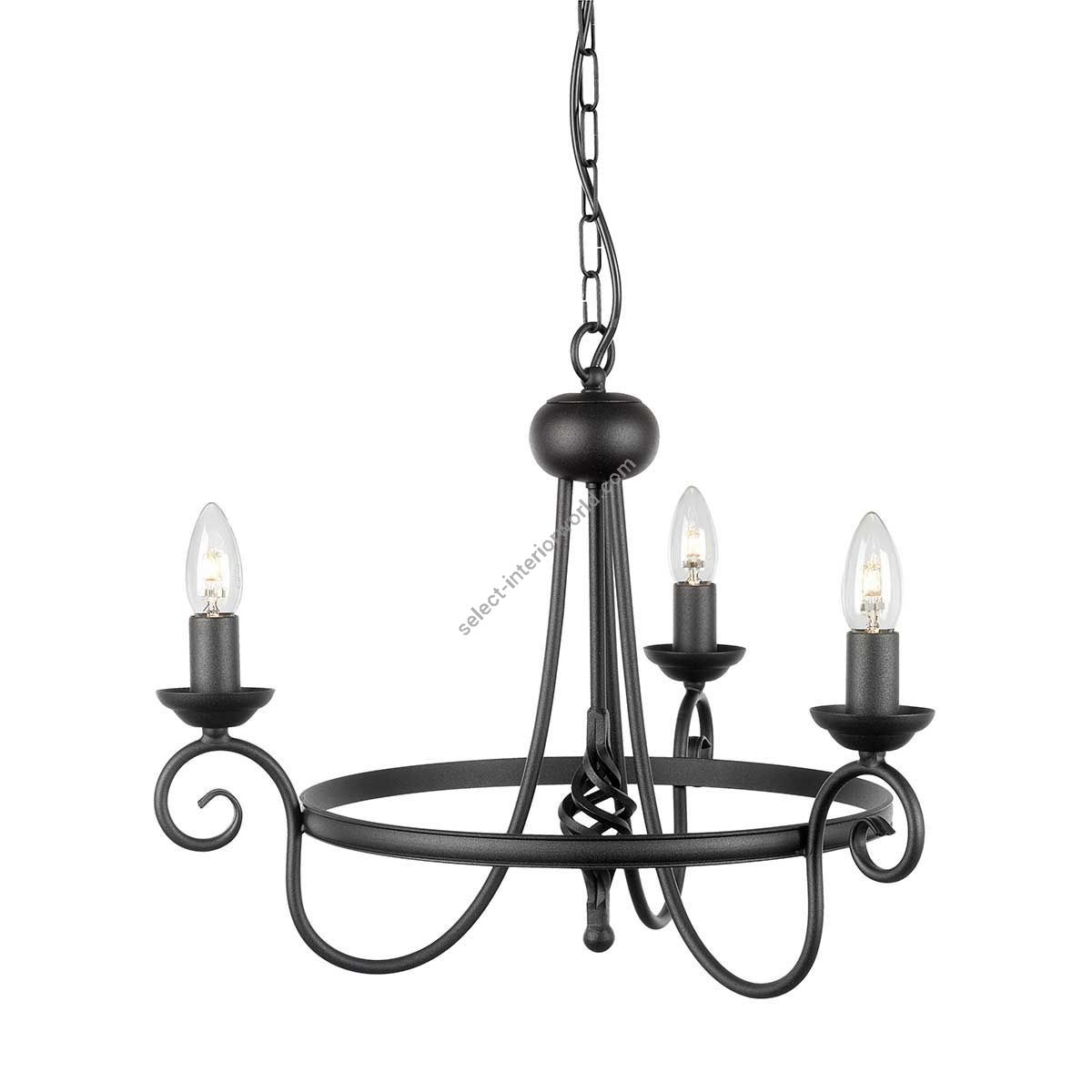 Elstead Lighting / Chandeliers / Harlech 3 Black