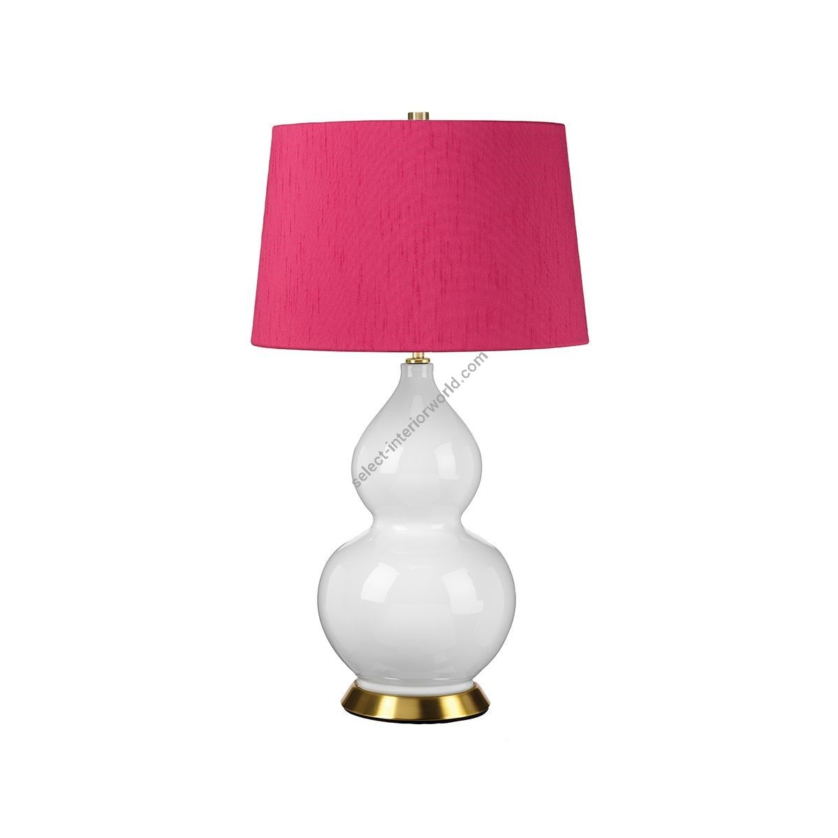 Elstead Lighting / Table Lamps / Isla 1 Aged Brass with Cranberry Pink Shade