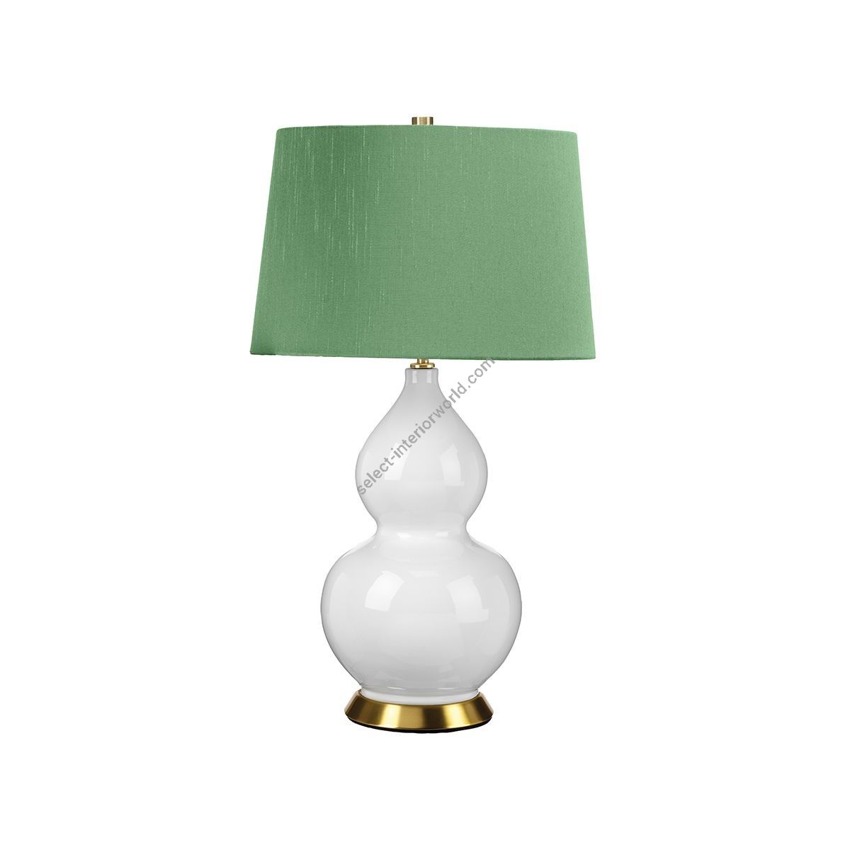 Elstead Lighting / Portable & Desk Lamps / Isla 1 Aged Brass & Okra Green Shade