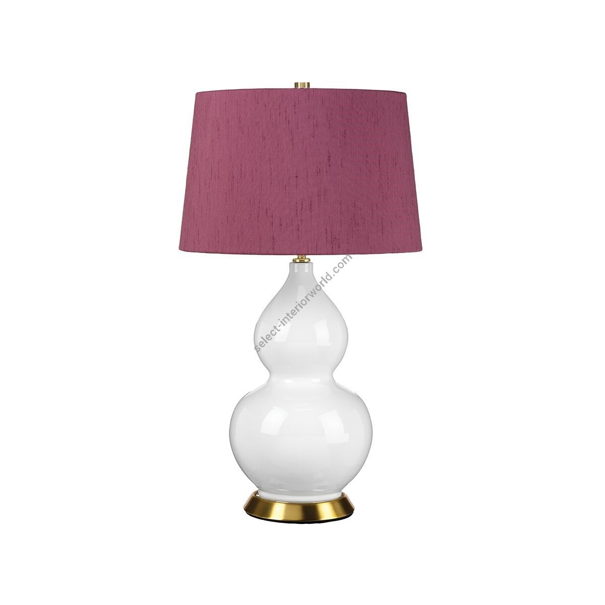 Elstead Lighting / Table Lamps / Isla 1 Aged Brass with Bloom Purple Shade