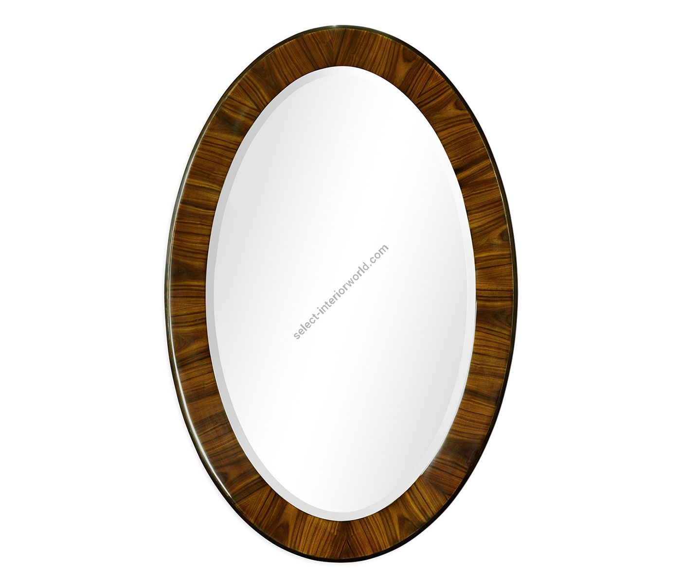 Jonathan Charles / Art Deco High Lustre Oval Mirror / 494112-SAH