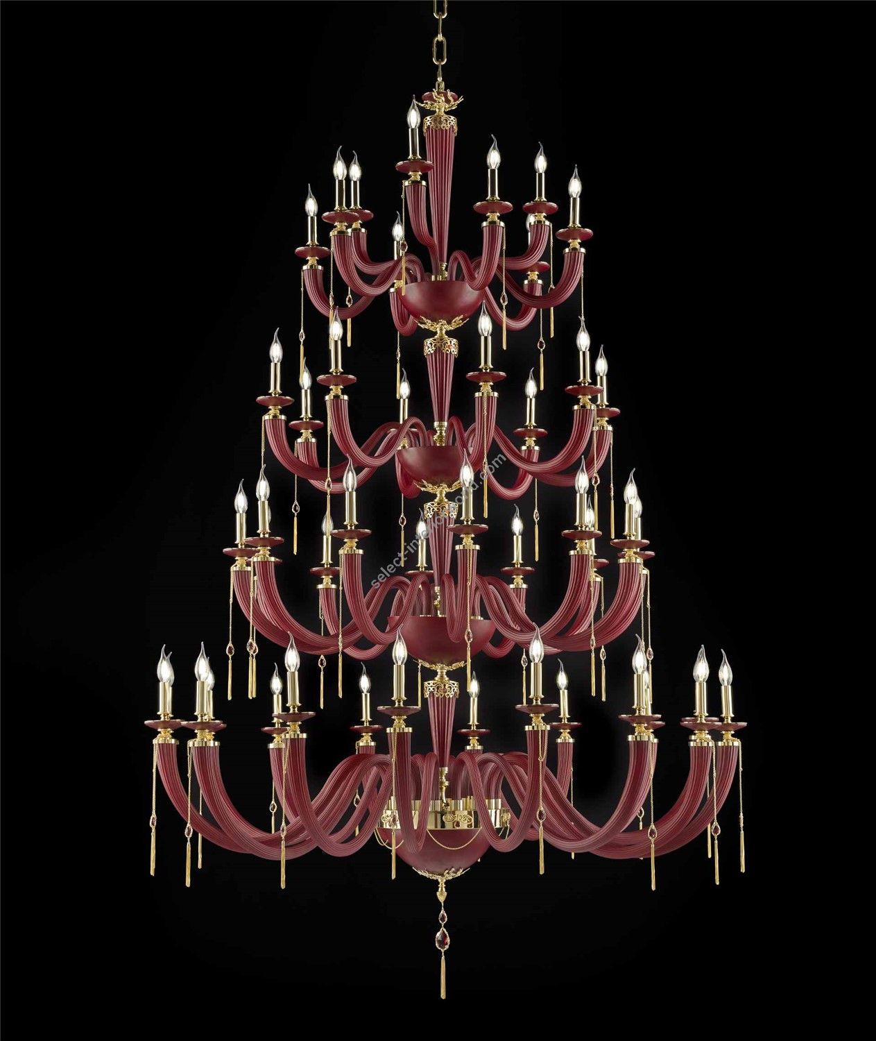 Euroluce Lampadari / Chandeliers / Julienne Red&Gold L45