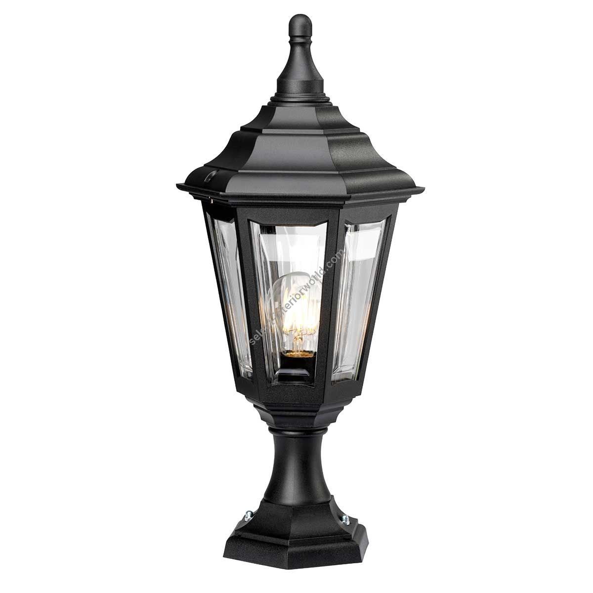 Elstead Lighting / Outdoor Pedestal Lights / Kinsale 1Porch Lantern Black