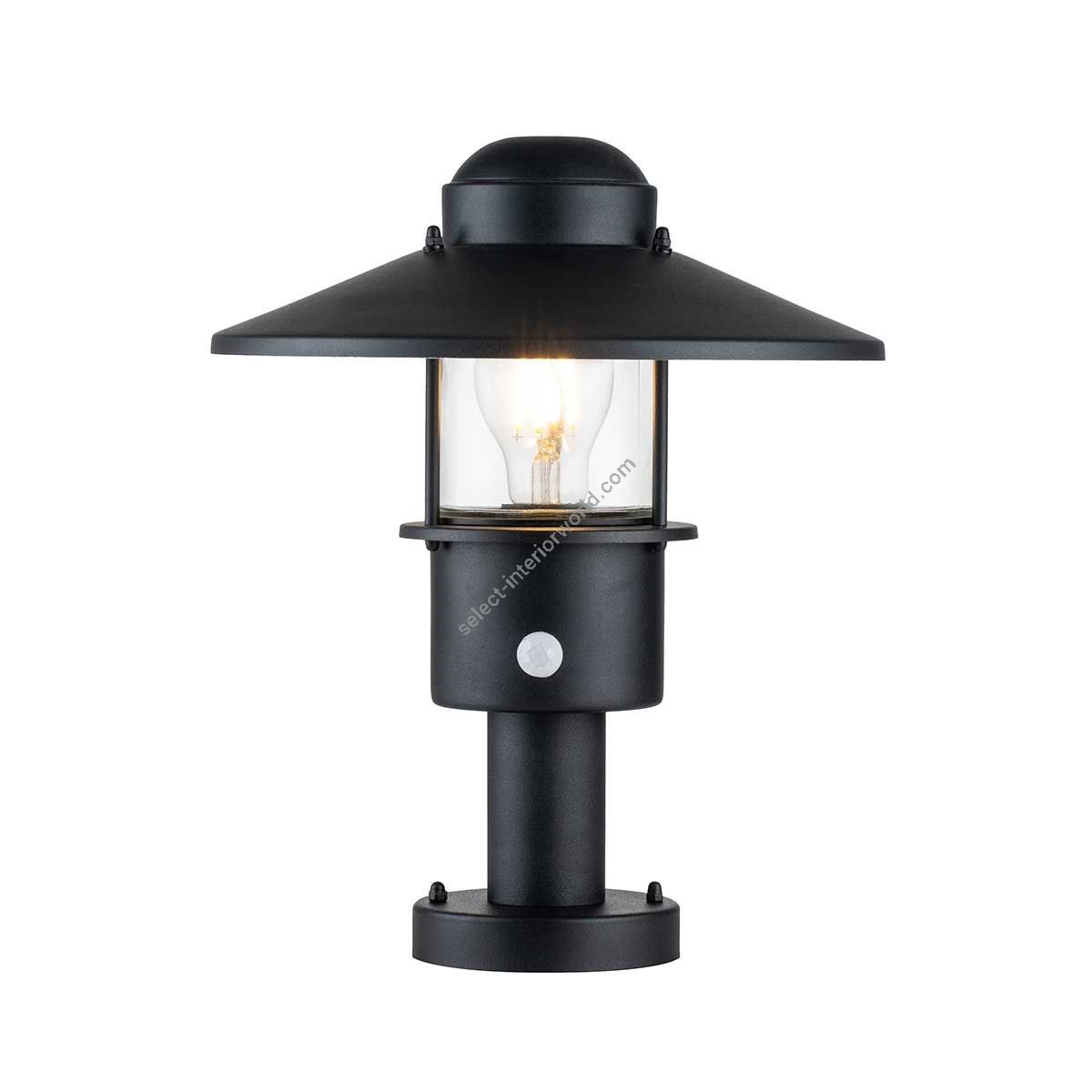 Elstead Lighting / Outdoor Pedestal Lights / Klampenborg 1 with PIR Black