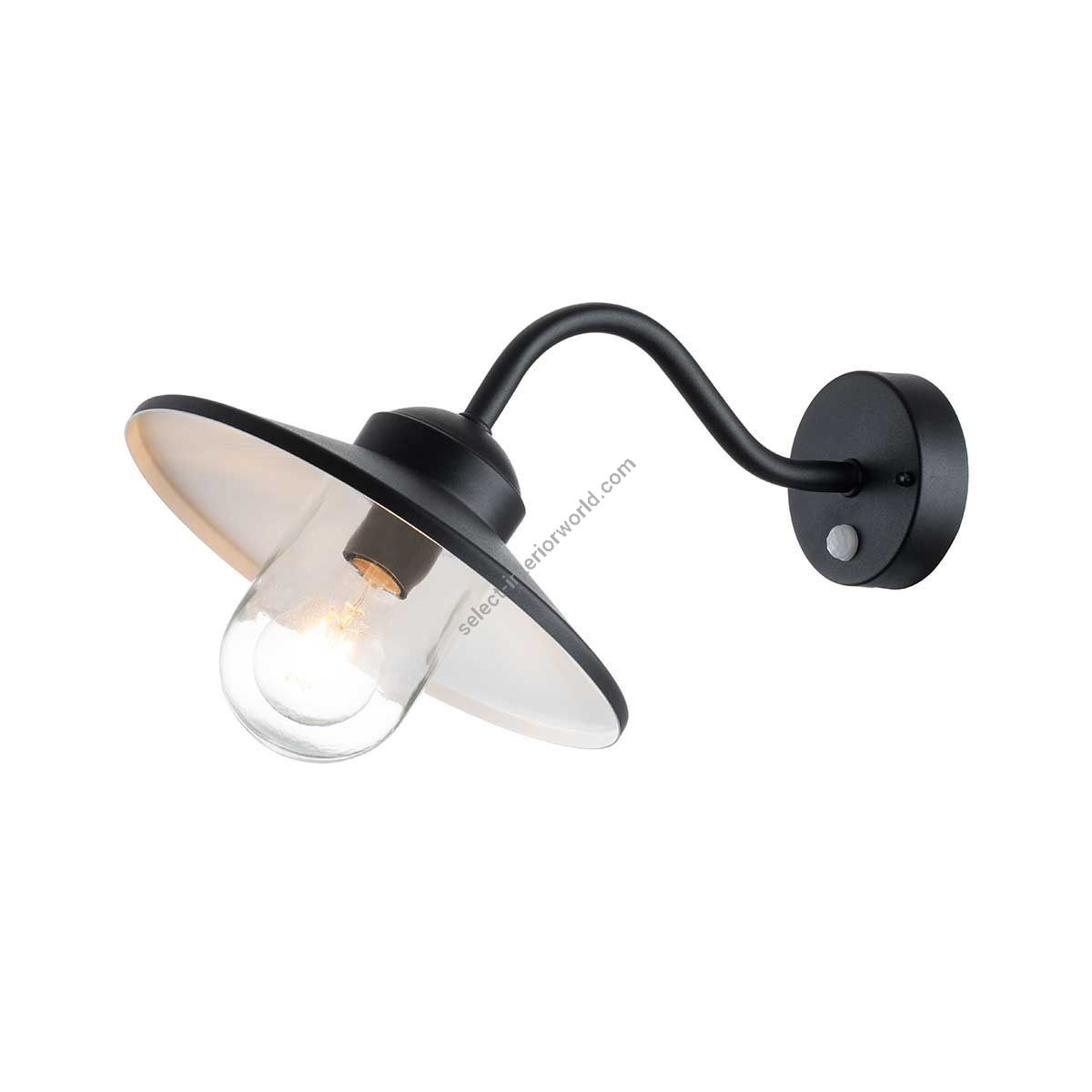 Elstead Lighting / Outdoor Wall Lights / Klampenborg Lantern with PIR Black