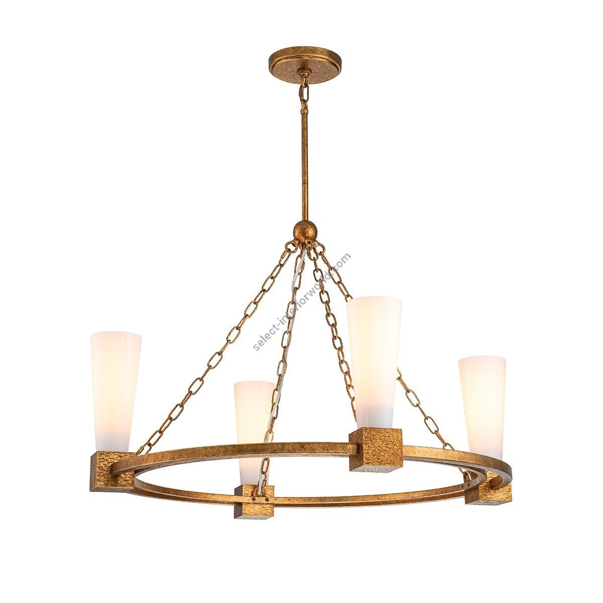 Elstead Lighting / Chandeliers / Kristy 4 Distressed Gold