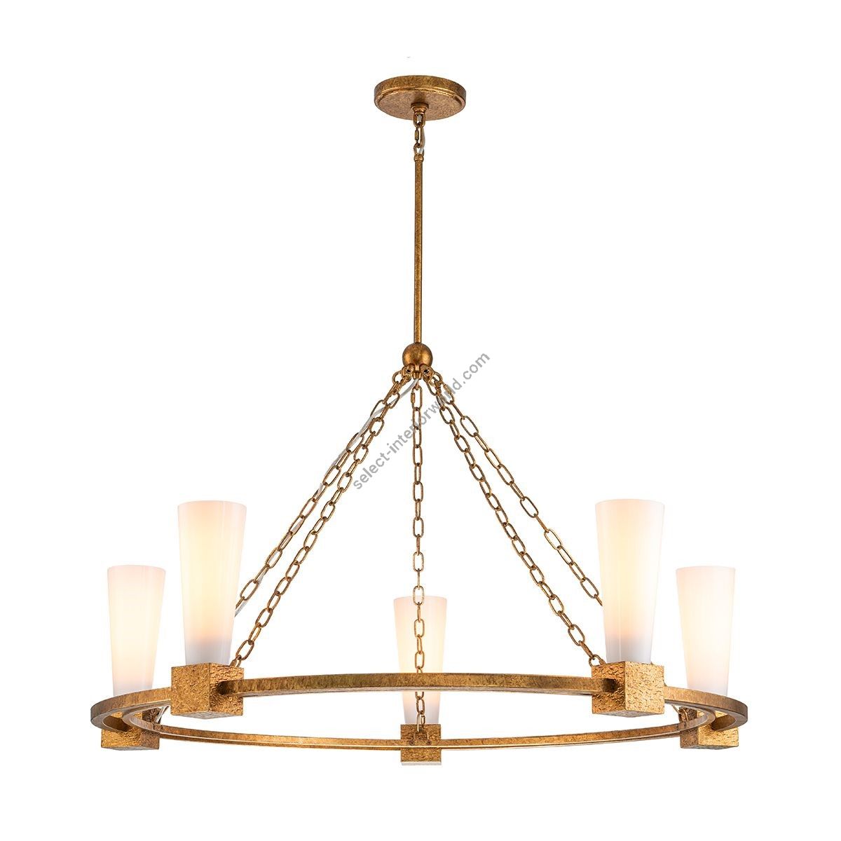Elstead Lighting / Chandeliers / Kristy 5 Distressed Gold
