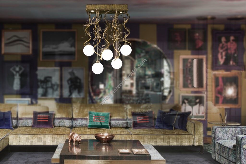 Mechini / Chandeliers / Bohemian Crystal and Lamp Shades L-Braid-R/5+2 MH