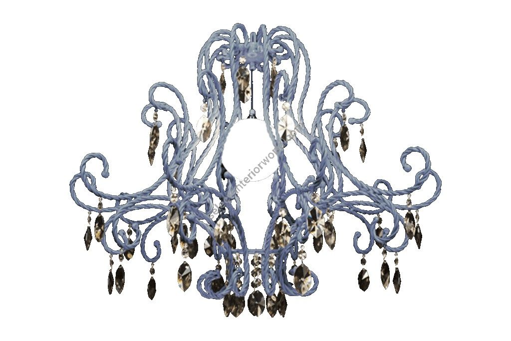 Mechini / Chandeliers / Coloured Crystal L-Corda/1 LIGHT BLU