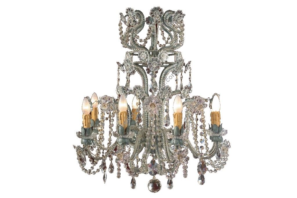 Mechini / Chandeliers / Bohemian Crystal and Clear Pearl Banding L148/8