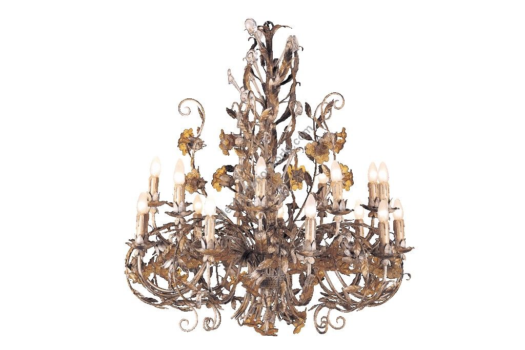 Mechini / Chandeliers / Wrought Iron with Murano Glass L186/18