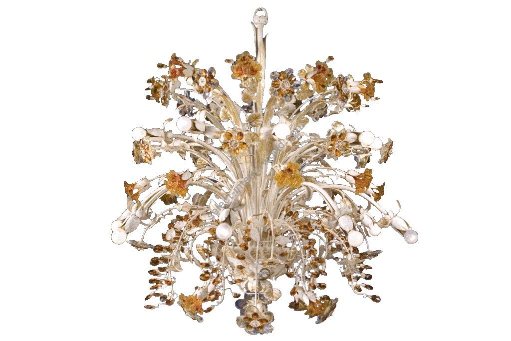 Mechini / Chandeliers / Clear and Coloured Bohemian Crystal & Murano Glass L215/16