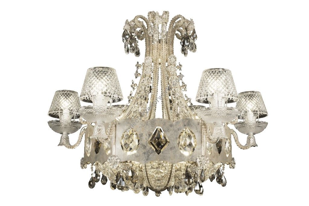 Mechini / Chandeliers / Colored Bohemian Crystal & Crystal Lampshades L310/12 Bis