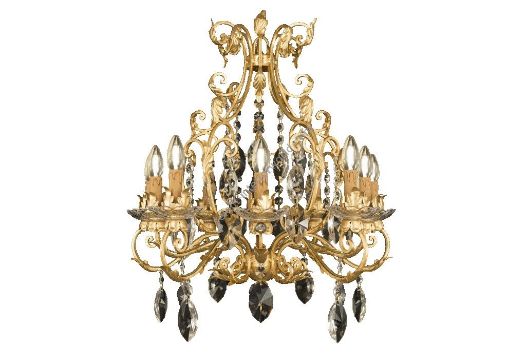 Mechini / Chandeliers / Wrought Iron with Clear Bohemian Crystal L317/10
