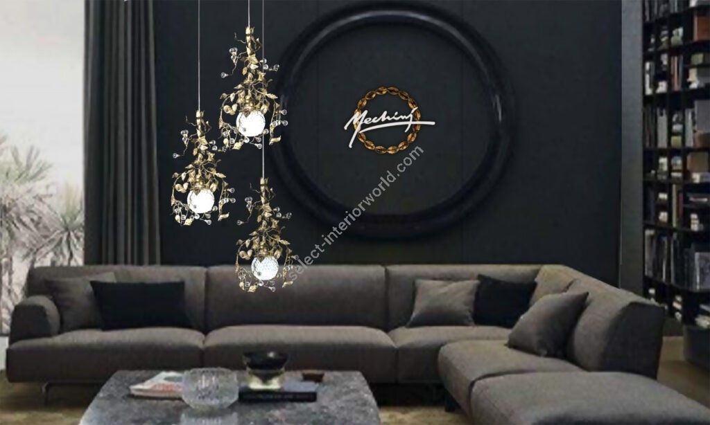 Mechini / Chandeliers / Clear Bohemian Crystal 3 Lights L319/3