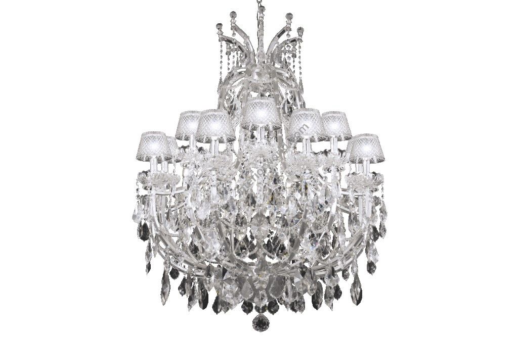 Mechini / Chandeliers / Wrought Iron with Clear Bohemian Crystal L325/18