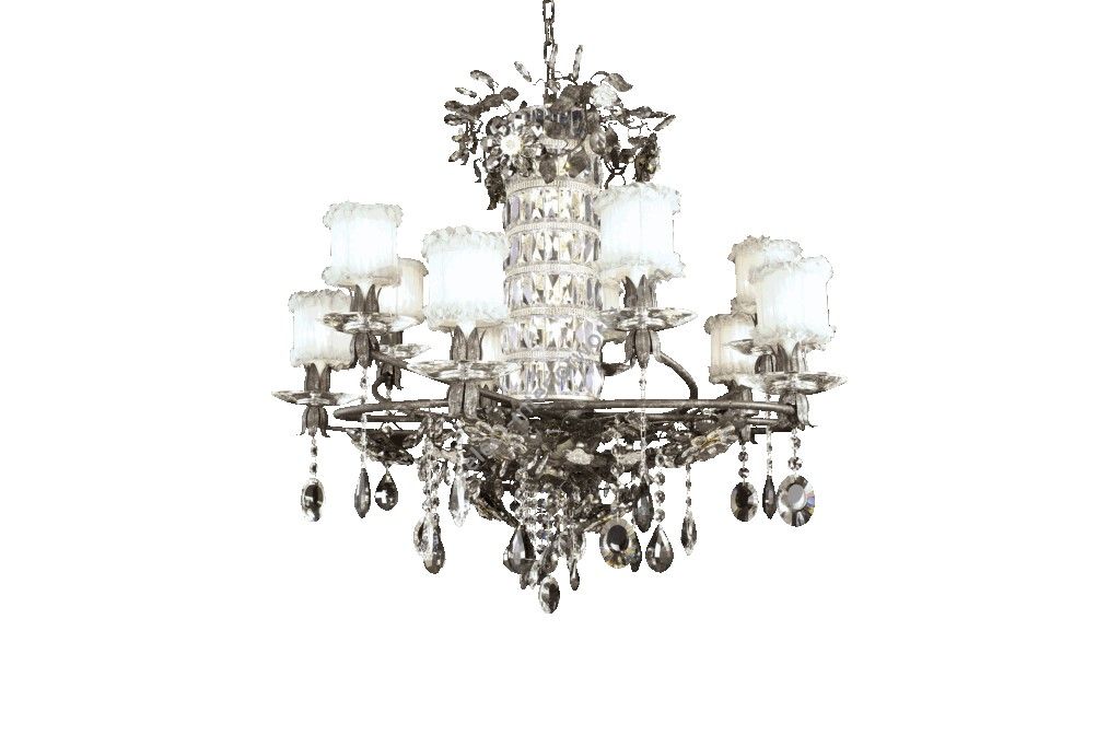 Mechini / Ceiling Lights / Wrought Iron with Clear and Coloured Bohemian Crystal L803/10
