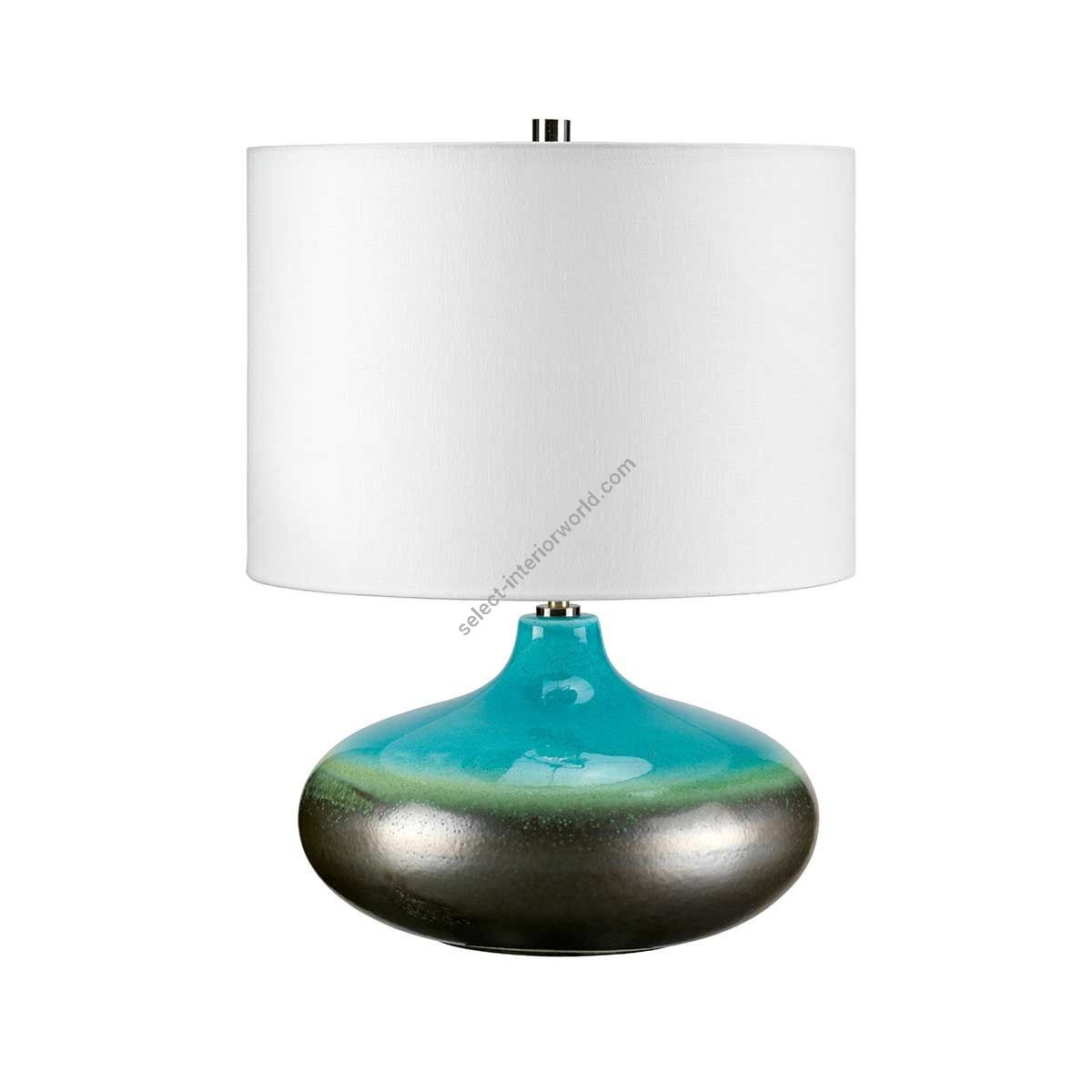 Elstead Lighting / Table Lamps / Laguna 1 Turquoise and Graphite Glaze