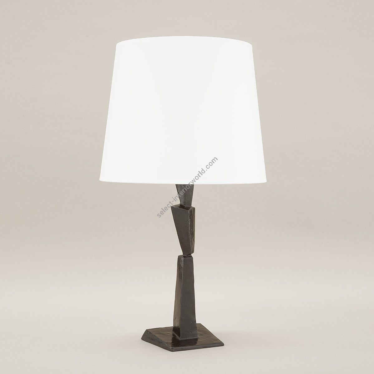 Objet Insolite / Bronze table lamp / Lampe Cubist