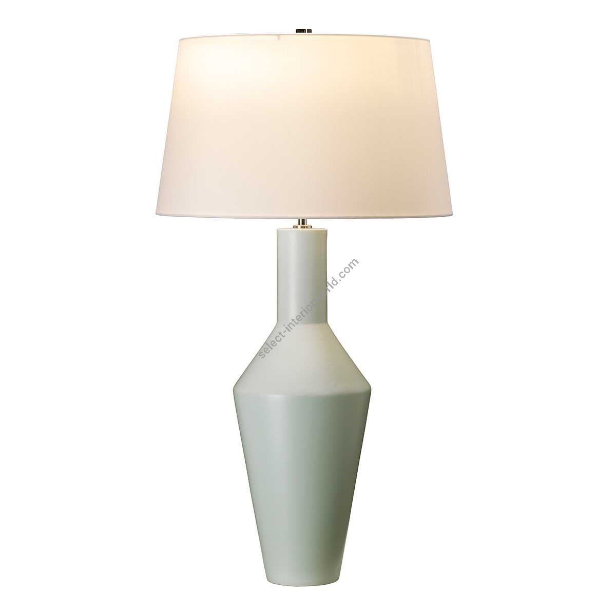 Elstead Lighting / Table Lamps / Leyton 1 Pale Sage Green with Ivory Shade