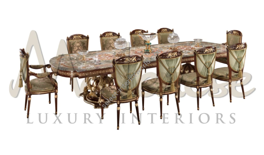 Modenese Luxury Interiors / Dining Tables / Louis XIV Marble 14109