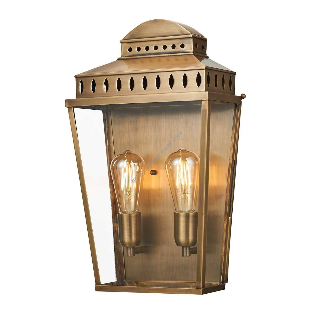 Elstead Lighting / Outdoor Wall Lights / Mansion House Large Lantern Aged Brass