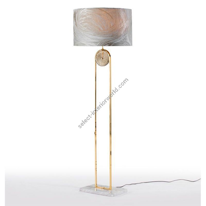 Mariner / Floor Lamps / Casted Bronze & Venetian glass Carrara Marble 20260.0