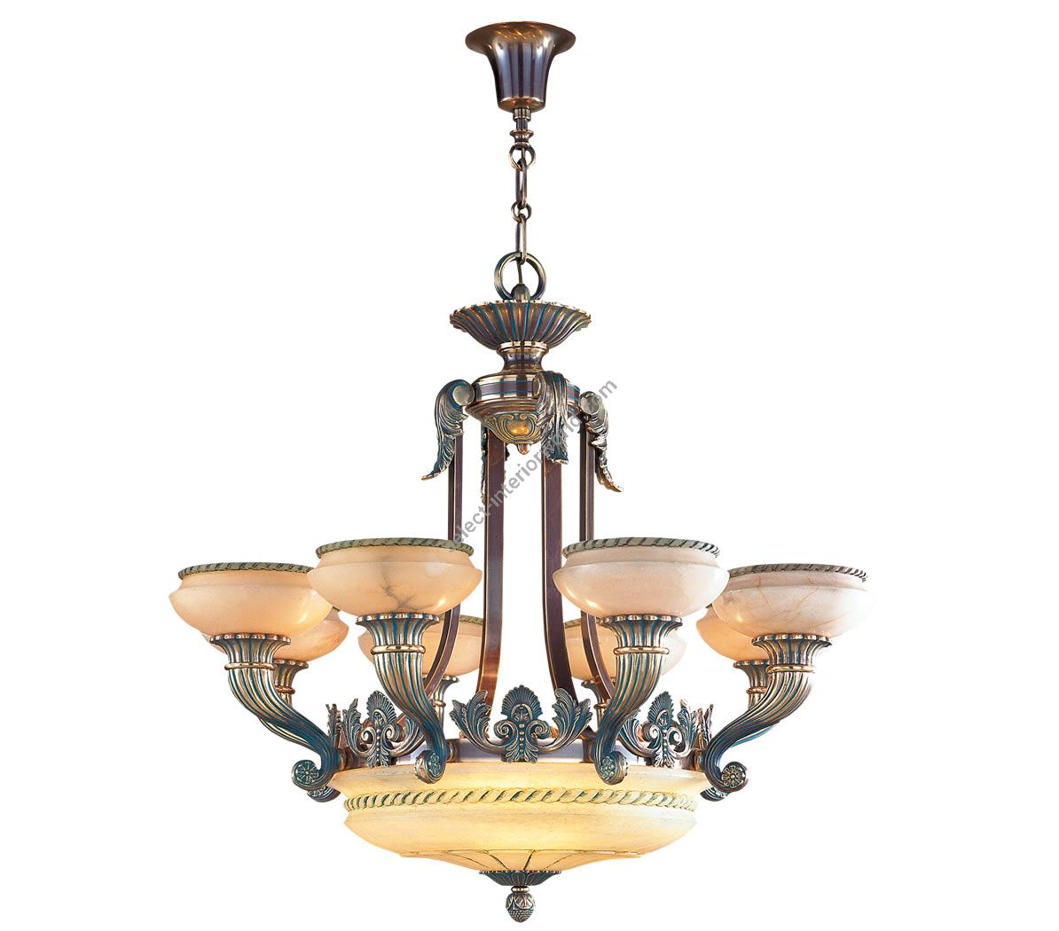 Mariner / Chandeliers / Casted Bronze & Alabaster 18626.0