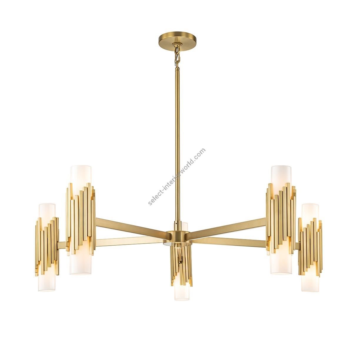 Elstead Lighting / Chandeliers / Marvele 10 Aged Brass