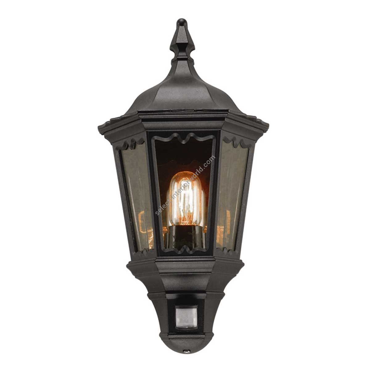 Elstead Lighting / Outdoor Wall Lights / Medstead Half Lantern with PIR Black