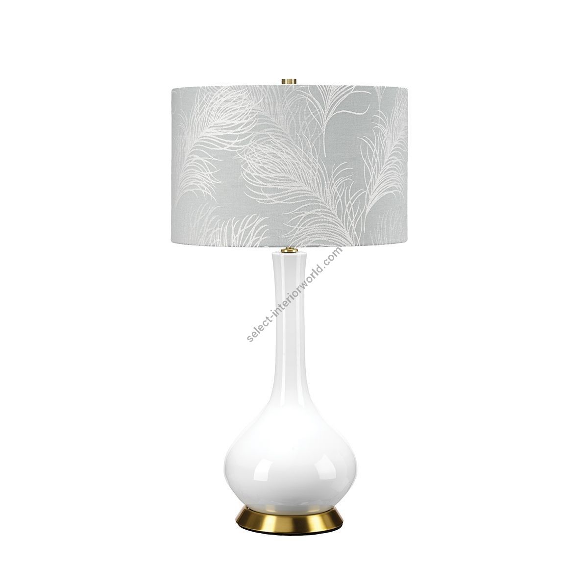 Elstead Lighting / Table Lamps / Milo 1 Aged Brass & White & Blue