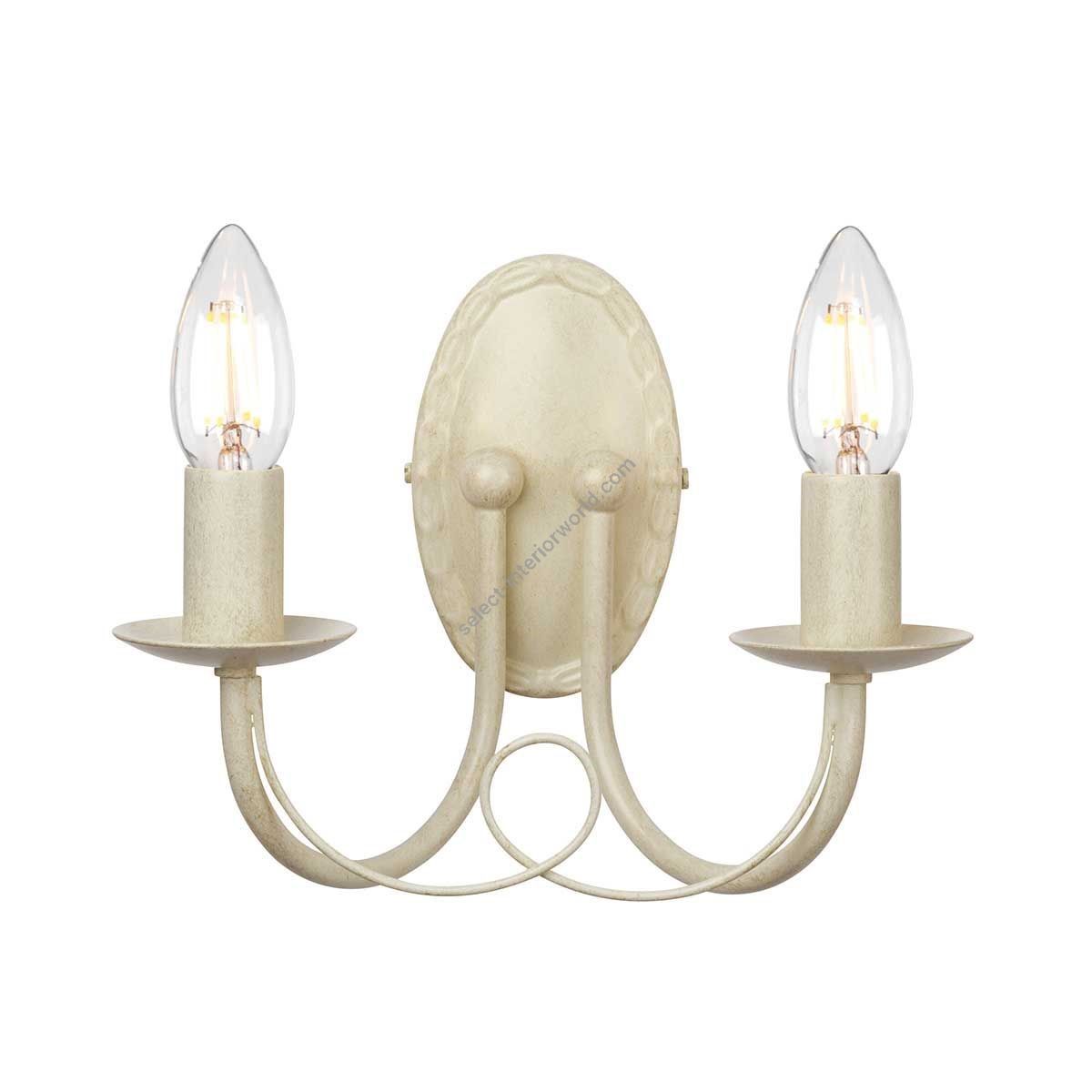 Elstead Lighting / Wall Lights / Minster 2 Ivory & Gold Patina