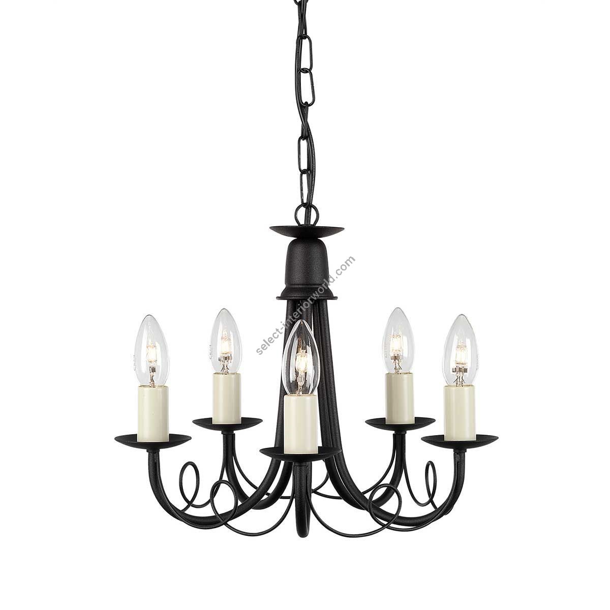 Elstead Lighting / Chandeliers / Minster 5 Black