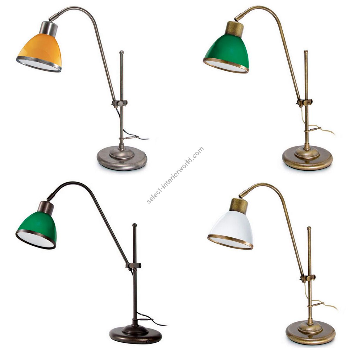 Moretti Luce / Vintage Table & Desk Lamp with Adjustable Arm