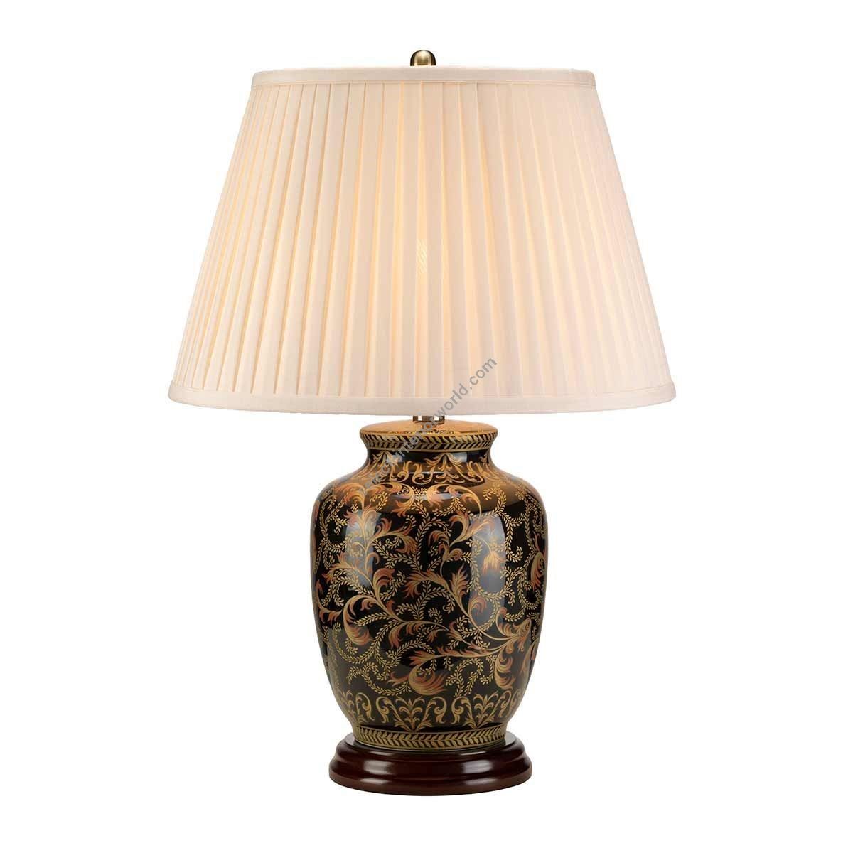 Elstead Lighting / Table Lamps / Morris 1 Gold and Black with Cream Shade