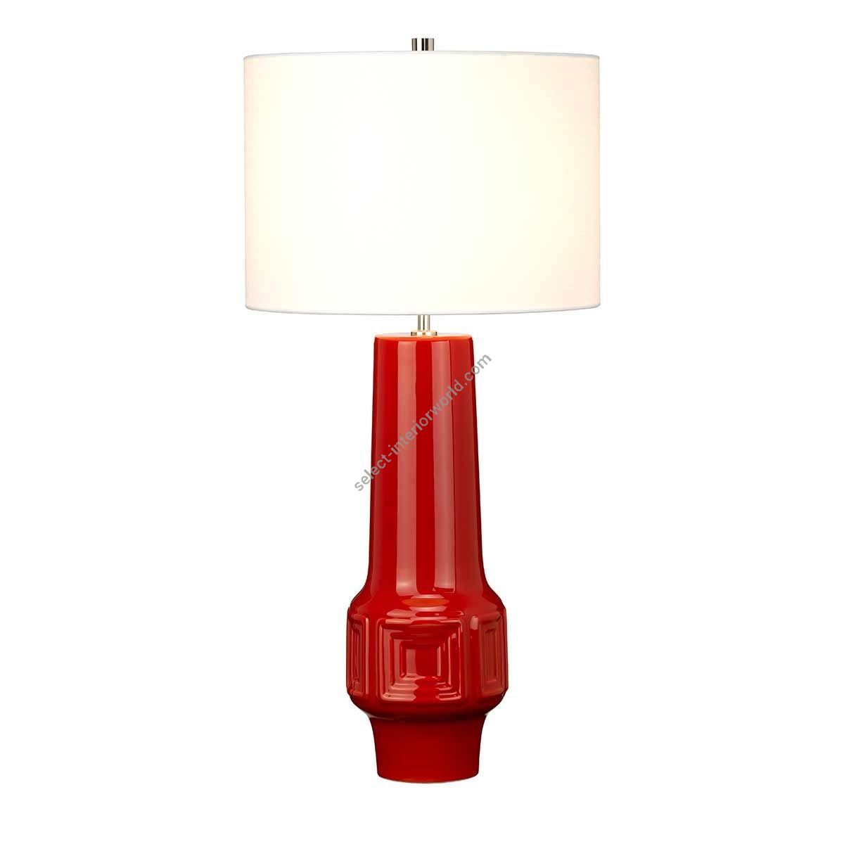 Elstead Lighting / Table Lamps / Muswell 1 Red with White Shade