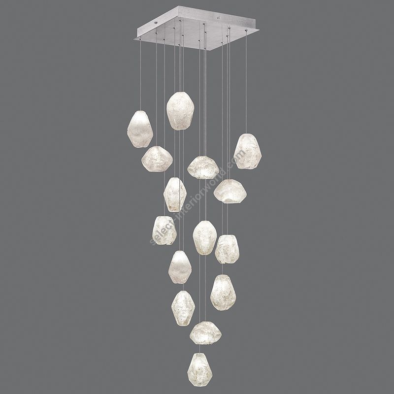 Fine Art Handcrafted Lighting / Pendant Lights / Natural Inspirations 19″ Square 853040-13L 23L