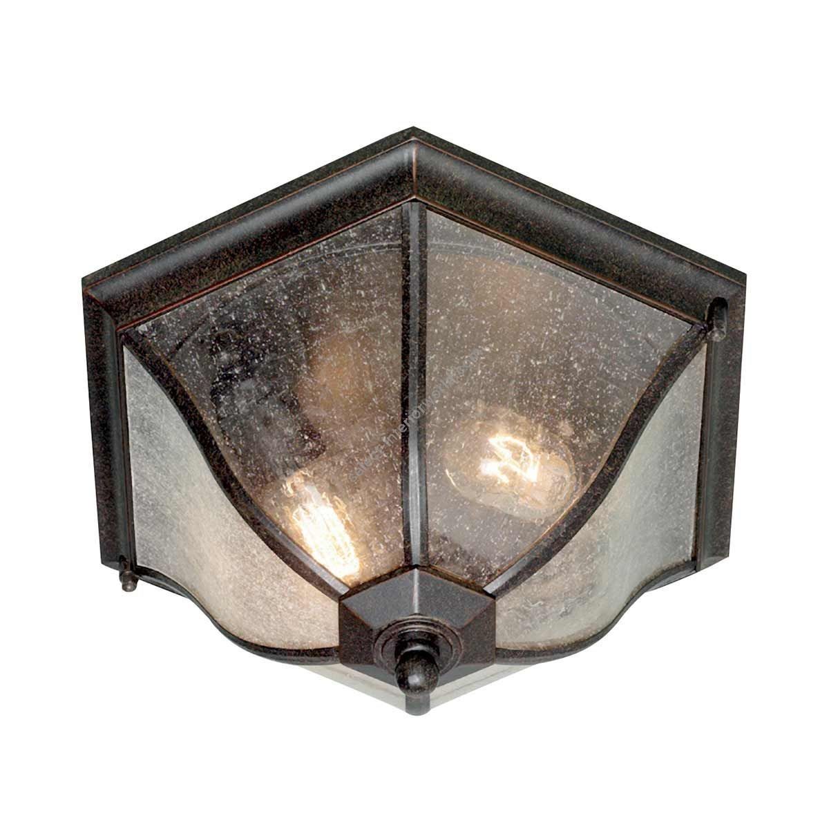 Elstead Lighting / Outdoor Ceiling Lights / New England 2 Flush Lantern Medium Weathered Bronze