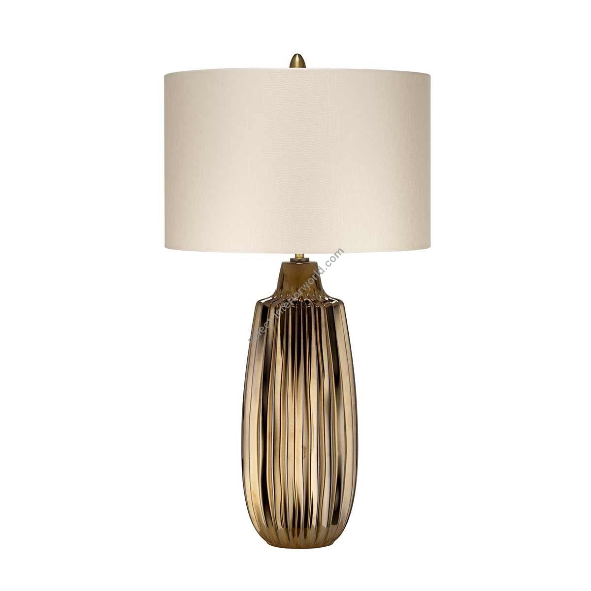 Elstead Lighting / Table Lamps / Newham 1 Large Bronze Ceramic & Pearl shade