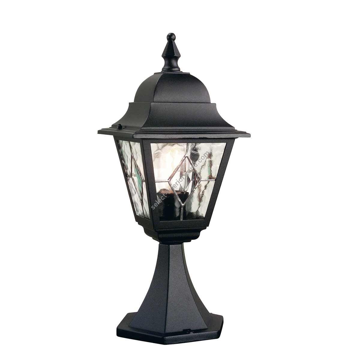 Elstead Lighting / Outdoor Pedestal Lights / Norfolk 1 Lantern Black
