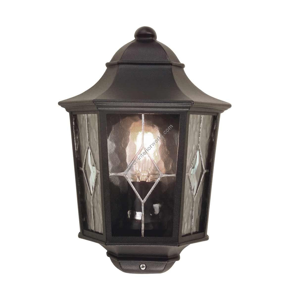 Elstead Lighting / Outdoor Wall Lights / Norfolk Half Lantern Black